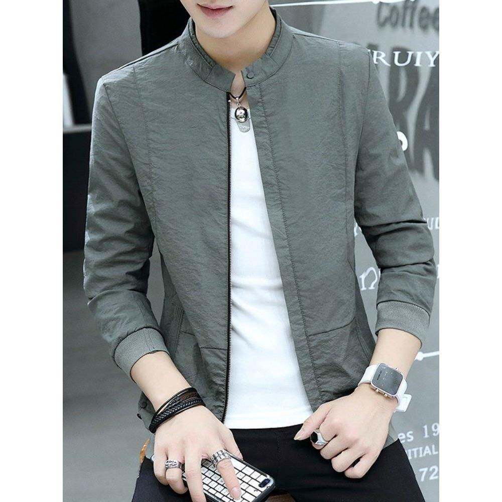 潮牌1212秋季男装新款时尚休闲上衣男士夹克外衣春秋潮流百搭外套