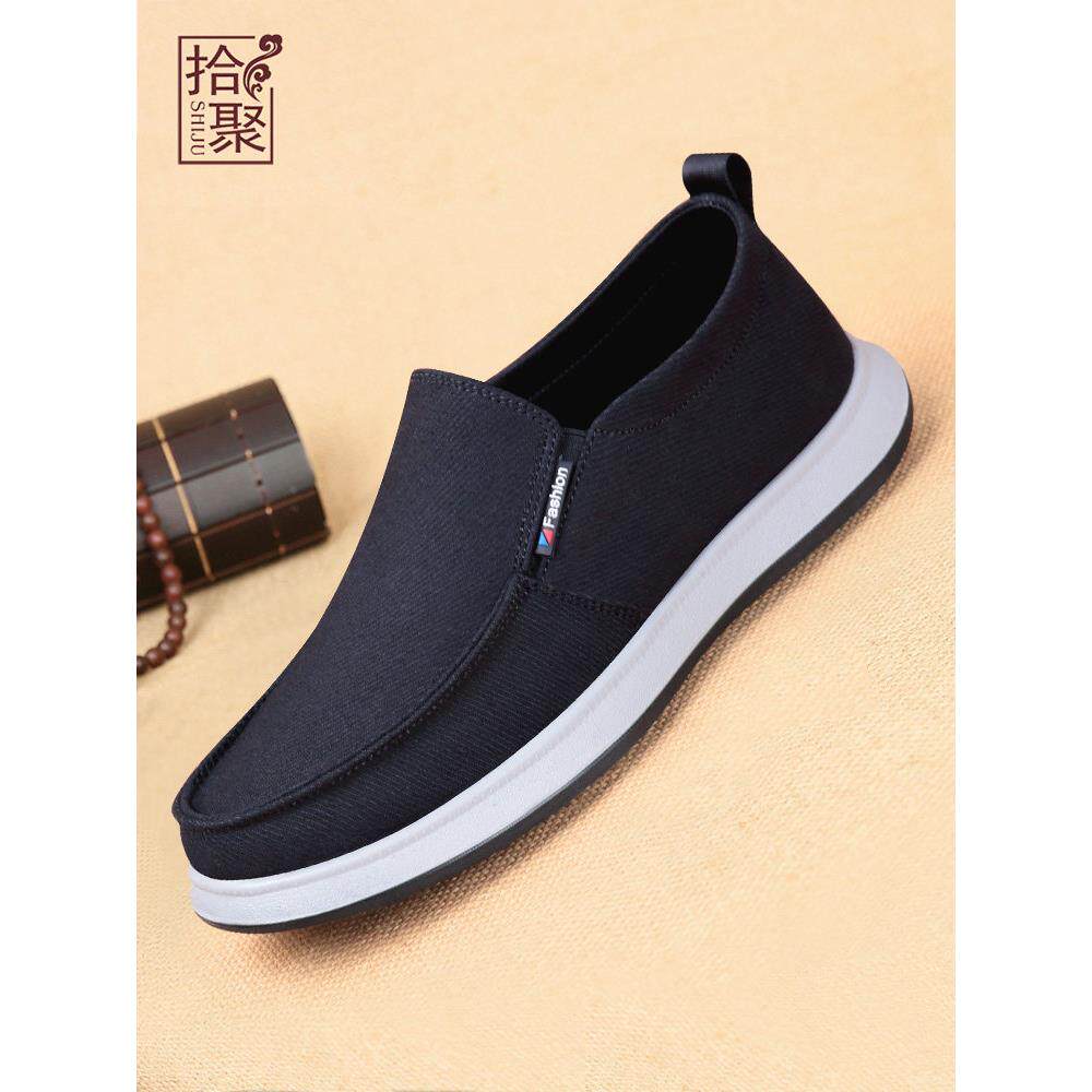 老北京布鞋男2025新款春秋运动男鞋懒人休闲鞋帆布男鞋