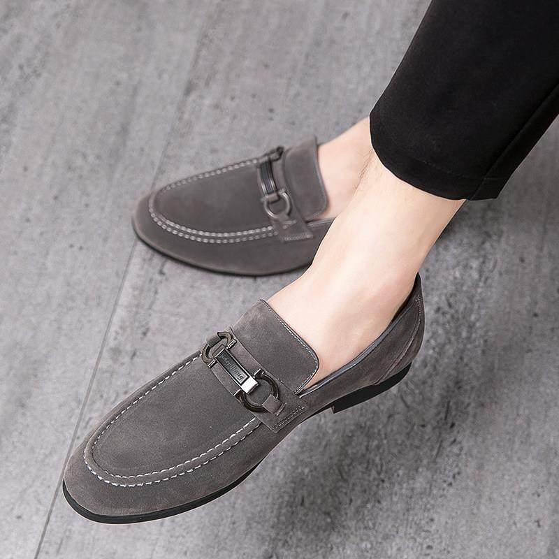 vkwwhy真皮一脚蹬磨砂皮豆豆鞋男英伦商务休闲皮鞋2025新款乐福鞋,流行男鞋,休闲皮鞋,淘宝优惠券,粉丝福利购,淘宝优惠卷