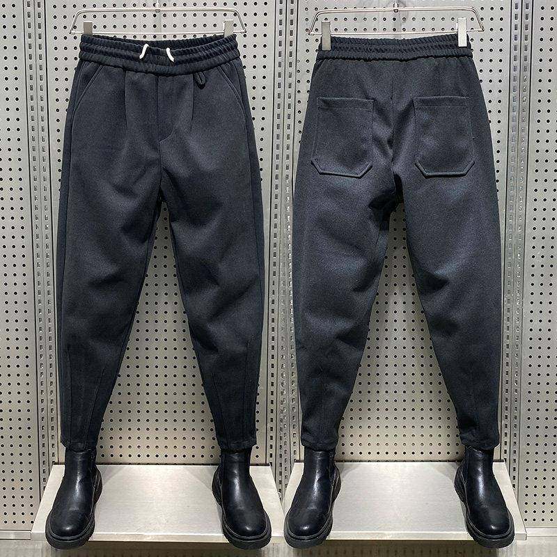 Mostarsea~质感爆棚！男士百搭毛呢束脚休闲裤秋冬新款宽松哈伦裤,男装,大码下装,淘宝优惠券,粉丝福利购,淘宝优惠卷