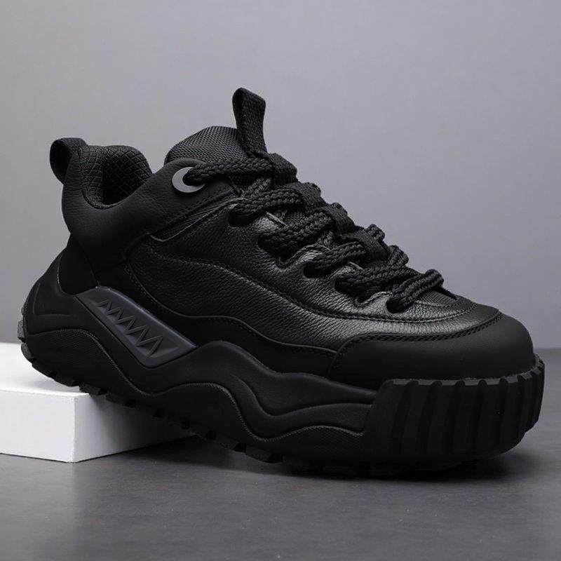 潮牌男鞋欧洲站秋冬新款保暖厚底老爹鞋真皮加绒运动休闲鞋男棉鞋,流行男鞋,时尚休闲鞋,淘宝优惠券,粉丝福利购,淘宝优惠卷