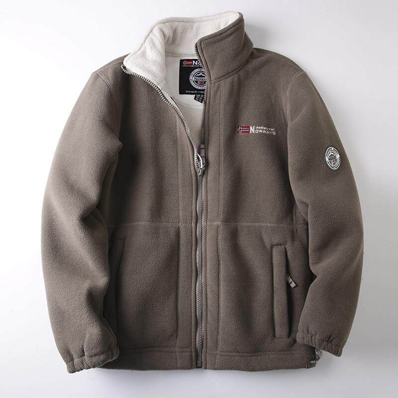 零下15度出口到挪威！天鹅绒加厚双面摇绒男秋冬用大码宽松外套