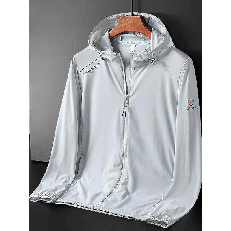 超薄冰丝防晒衣男2025夏季胖子帅气速干皮肤衣加肥加大码运动外套