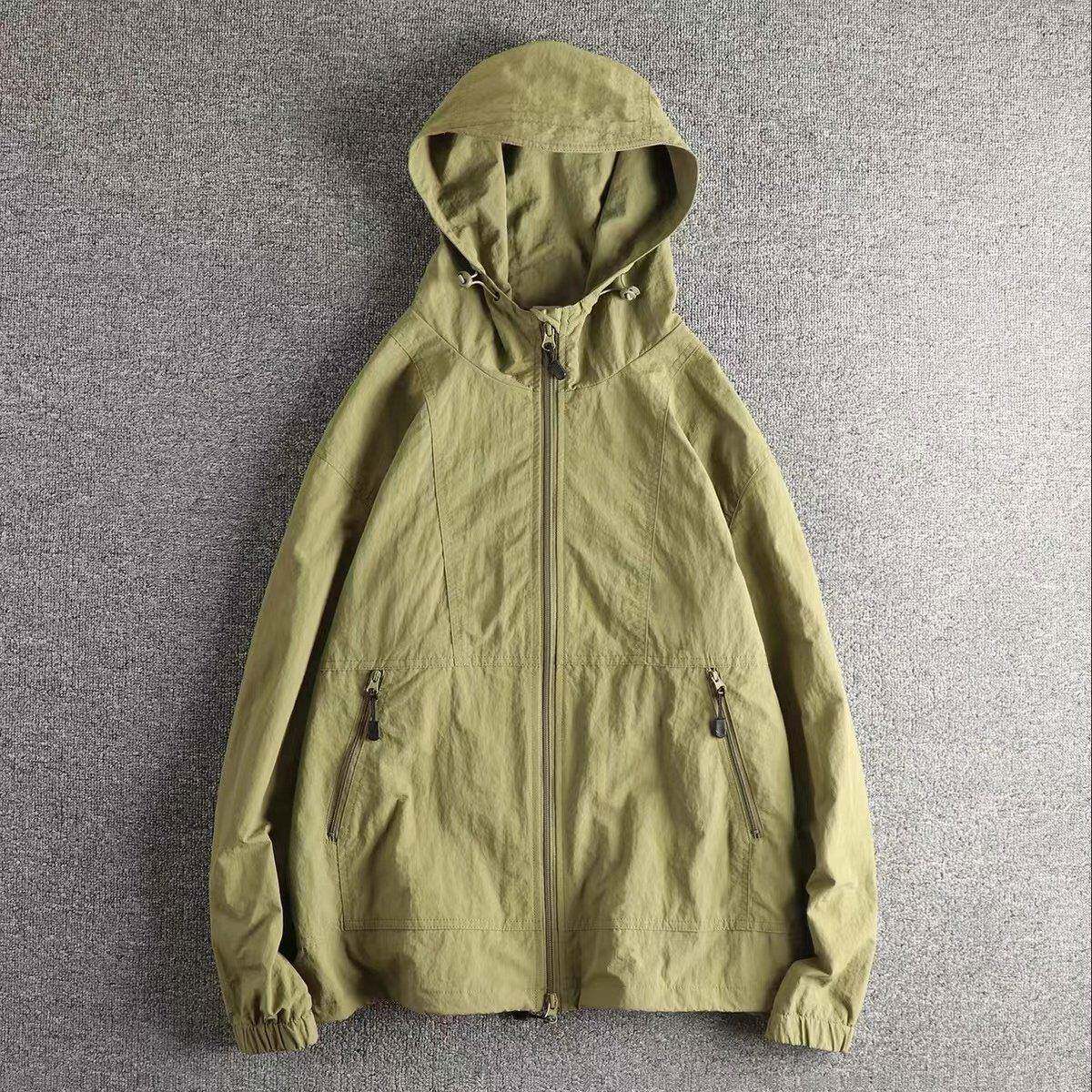 代购潮男秋季美式双层防水面料户外机能男士连帽风衣青年夹克外套