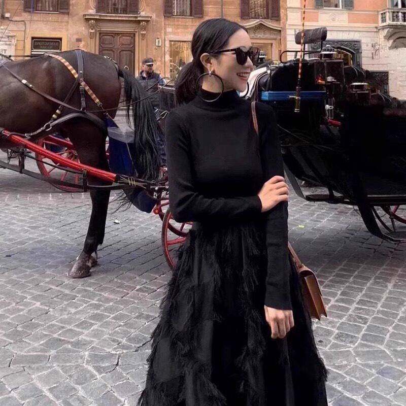 欧洲站2025秋季新款气质名媛上衣半身裙子赫本风超好看法式套装裙