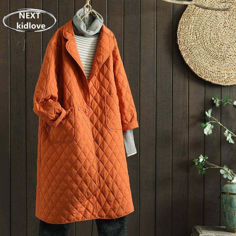 香港大码女装羽绒棉菱格棉衣外套胖mm显瘦中长款秋冬保暖轻薄棉服