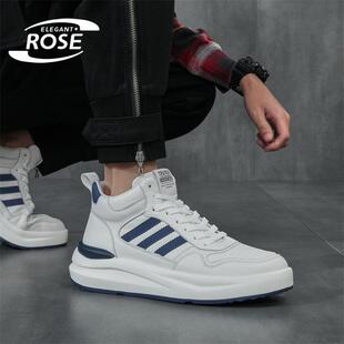 ROSE 户外百搭高帮小白鞋 男鞋 透气运动休闲板鞋 潮 秋冬季 ELEGANT