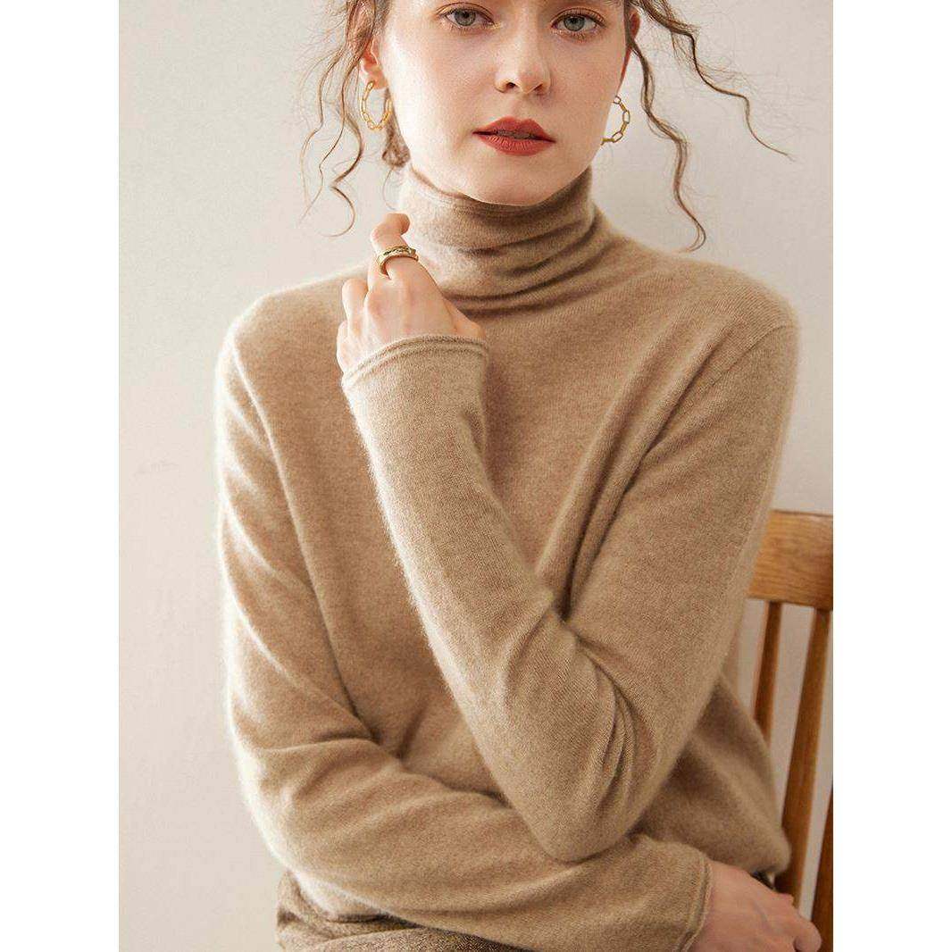 高档轻奢山羊绒衫女士秋冬新款百搭高领毛衣内搭堆堆领针织打底衫,女装/女士精品,羊绒衫,淘宝优惠券,粉丝福利购,淘宝优惠卷
