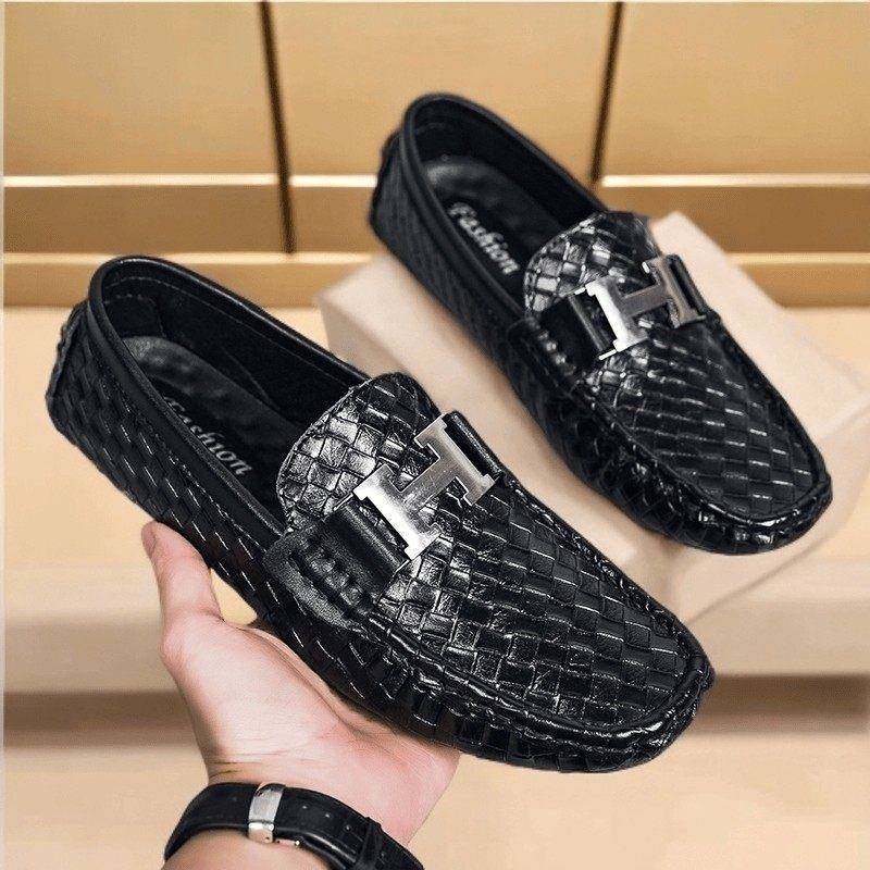 vkwwhy一腳蹬休閒懶人豆豆鞋男真皮百搭透氣時尚駕車鞋鱷魚紋皮鞋,流行男鞋,单鞋,淘宝优惠券,粉丝福利购,淘宝优惠卷