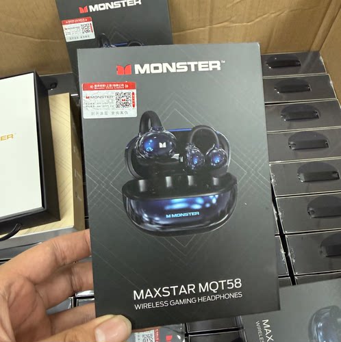 有MONSTER/魔声 MQT58蓝牙耳机挂耳高音质高颜值游戏运动长续航