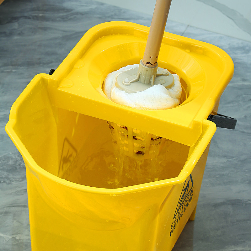 免手洗拖地榨水车拖把桶挤水桶酒店洗拖把拖布压水清洁柞水车水桶