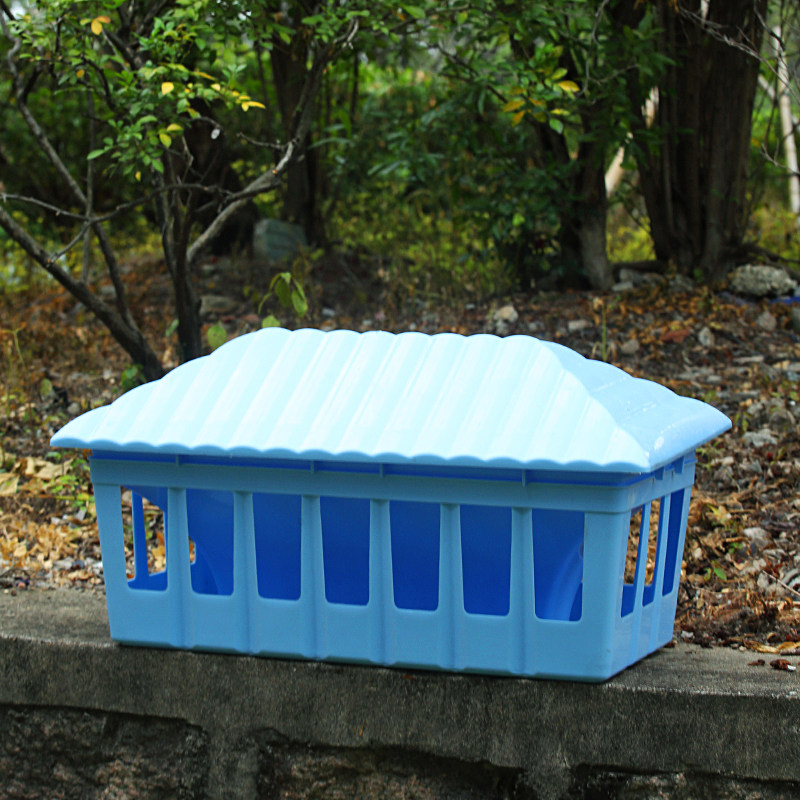风雨无阻！大容量鸟禽食槽自动漏食槽下料喂食器可装玉米防雨防漏