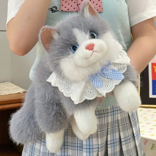猫咪背包布偶猫双肩包仿真玩偶会叫的小猫公仔生日礼物女生送女孩