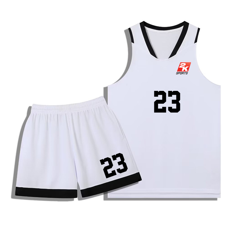 2K篮球服美式球衣窄肩四分裤定制