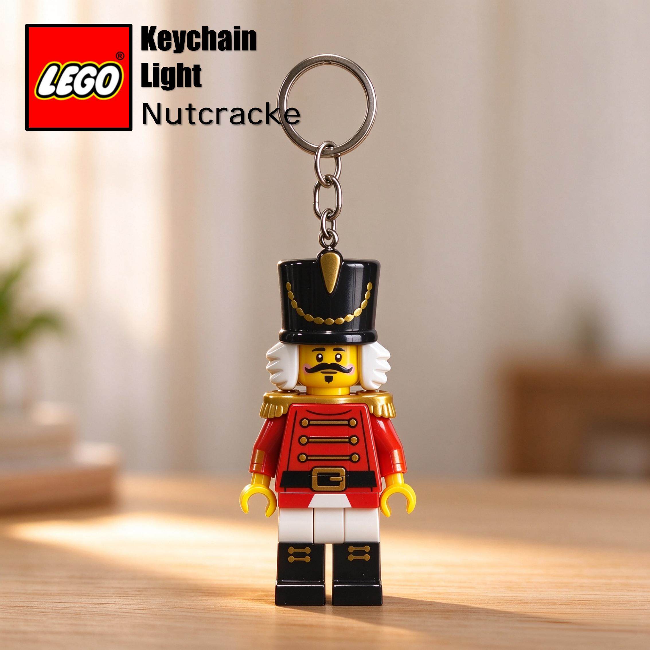 正品LEGO乐高乐园同款胡桃钳发光挂件钥匙扣挂件可爱治愈呆萌礼物