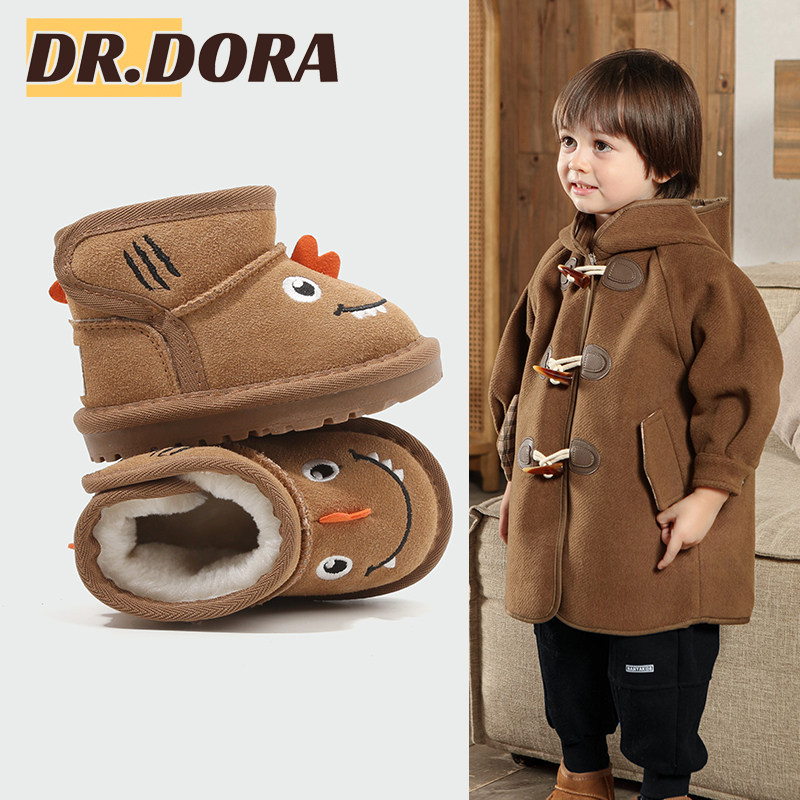 DR.DORA朵拉博士冬季儿童雪地靴宝宝棉鞋男小童小怪兽短靴女学步,童鞋/婴儿鞋/亲子鞋,雪地靴,淘宝优惠券,粉丝福利购,淘宝优惠卷