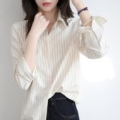 微宽松上衣 Trr 通勤衬衣 条纹衬衫 女stripe长袖 style 简约与时尚