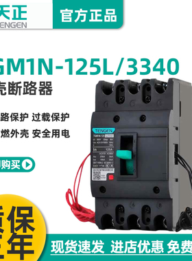 TENGEN天正TGM1N-125L/3340 125A塑壳断路器 125A空气开关3P 380V