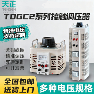 天正TDGC2 单相调压器自耦变压1 250v家用220V 5kw切割泡沫0
