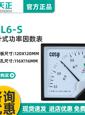 天正 42L6-S指针式三相功率因数表 频率表 功率表42L6-S COS380V