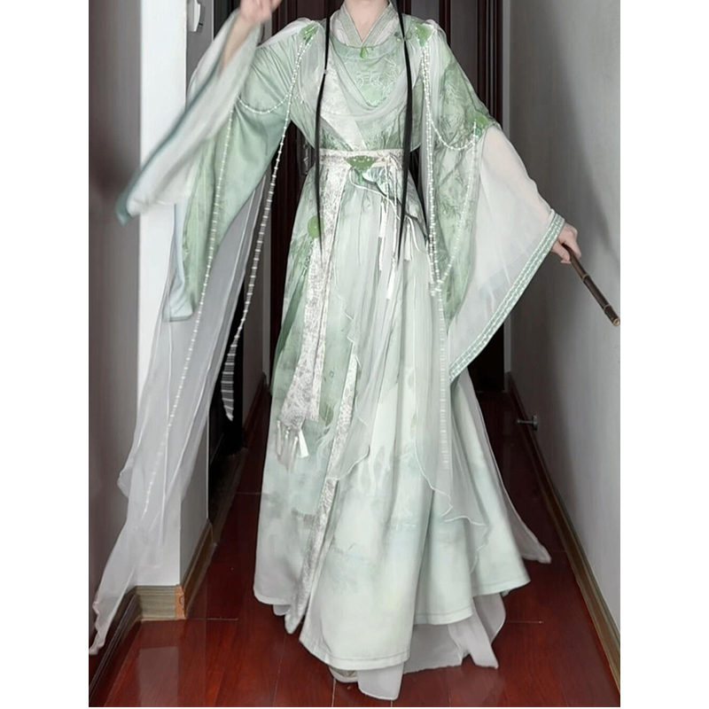 改良仙侠风劲装少年感国风侠客武侠汉服男女同款圆领刺绣古风国风