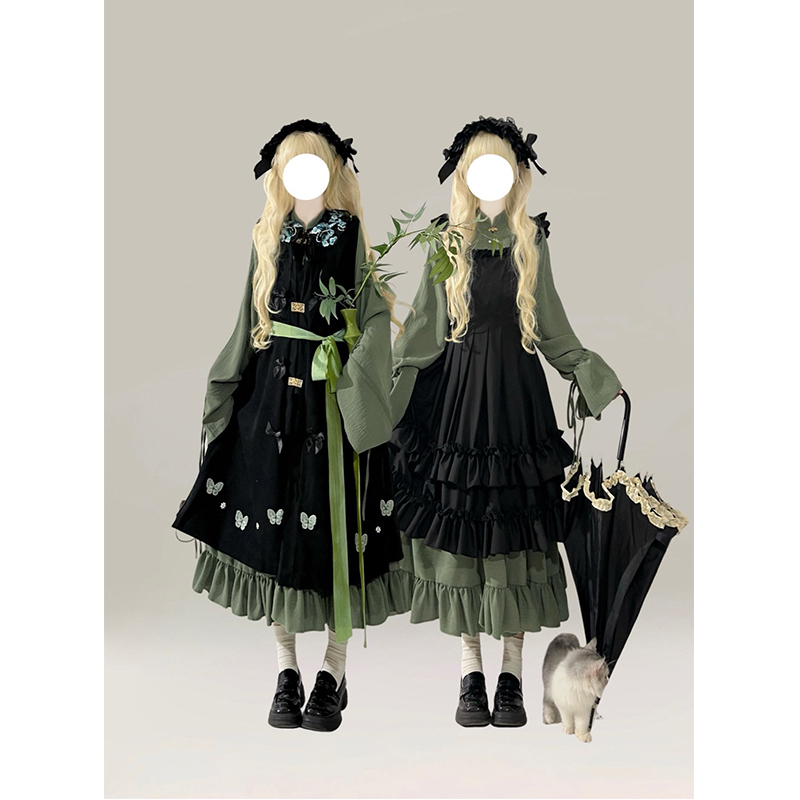 汉洋折衷明制比甲洛丽塔日常改良汉服女加绒加厚秋冬款