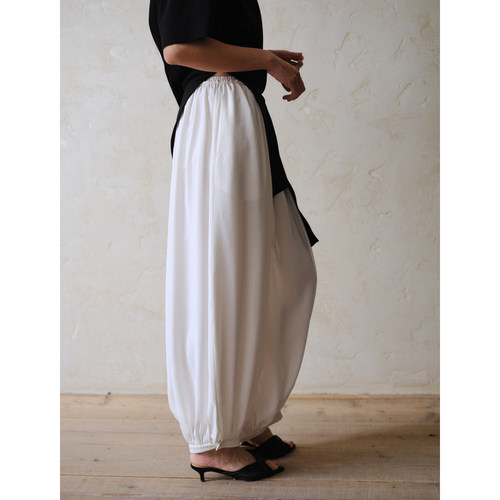 commuse memory『云卷云舒』重磅哑光醋酸休闲裤女春夏灯笼裤长裤