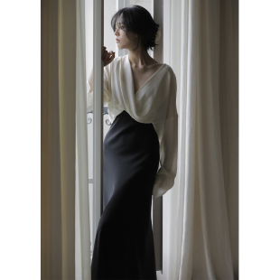 垂感丝滑衬衣纯色罩衫 19姆米弹力双乔缎 memory性感缪斯 commuse