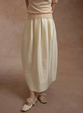 commuse memory 法式优雅经典伞裙 定制蓬松空气感丝棉大摆半身裙