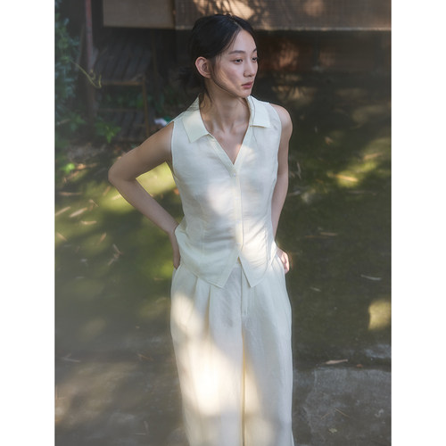 commusememory马甲+阔腿裤套装