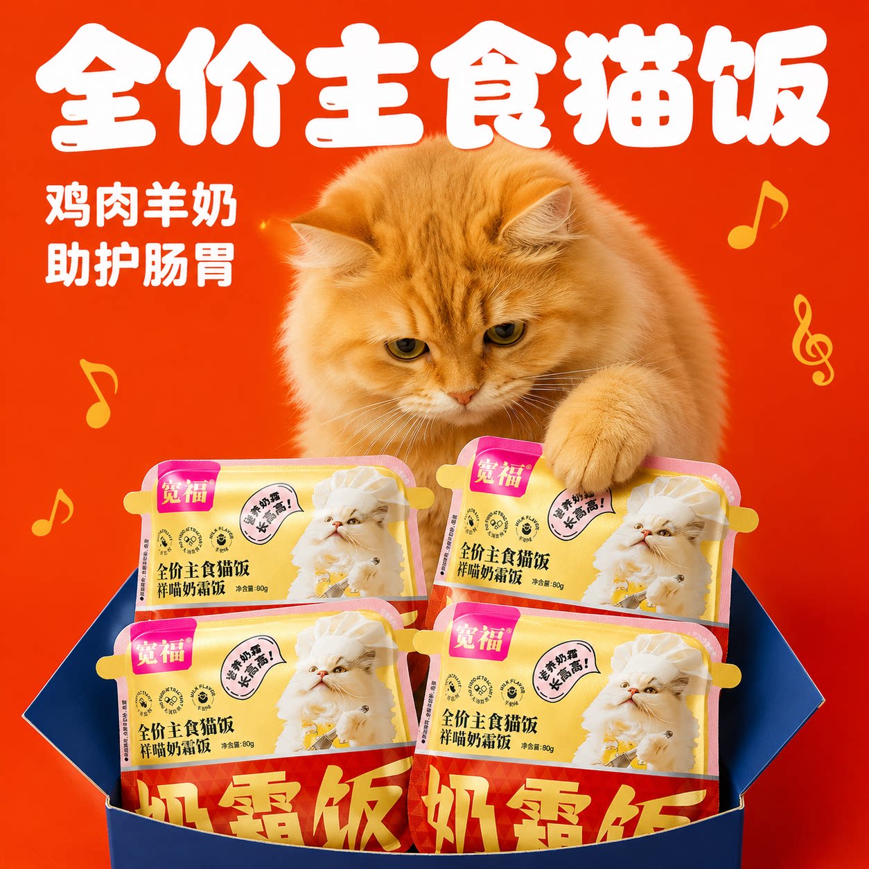 宽福主食猫饭羊奶补水补钙助长肉图片