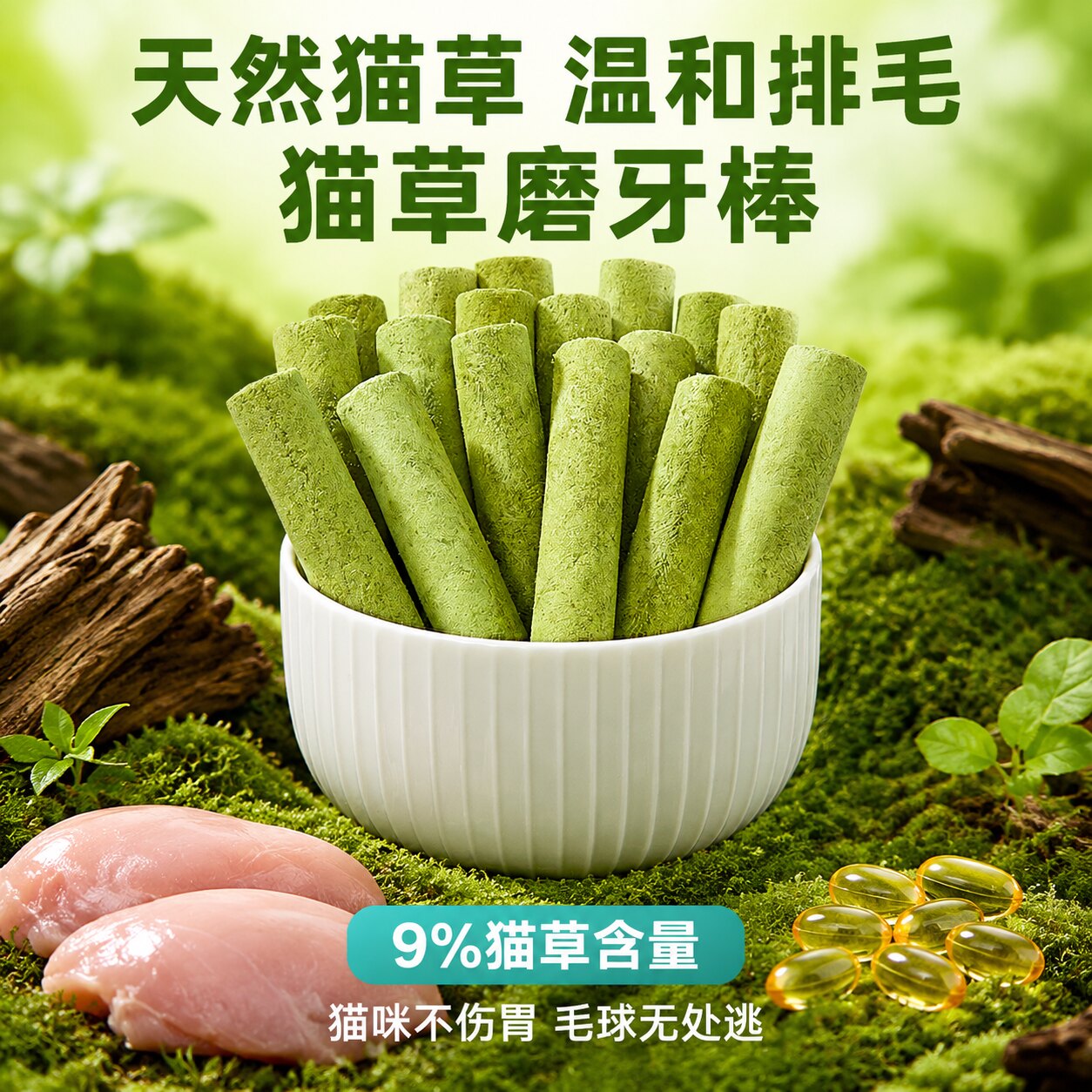 【行业热销】冻干猫草棒磨牙棒图片