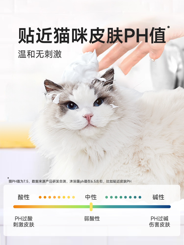 宽福猫咪专用沐浴露猫用沐浴液洗澡布偶英短美短洗护幼猫宠物用品