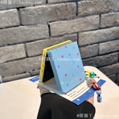 ins风拼色适用小米mixflip2手机壳卡通彩虹波点华为PuraX壳膜一体多巴胺pocket2糖果色荣耀v肤感zflip6 7手链