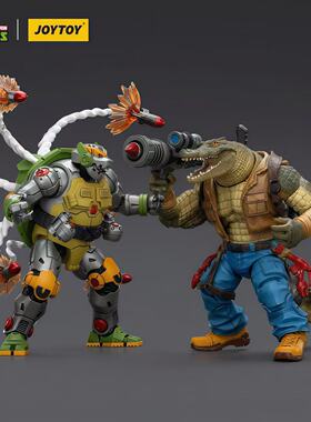 TOYJOY暗源  1/18 3.75 TMNT 忍者神龟机械龟金属头大鳄鱼皮头