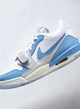 NIKE耐克JordanLegacy312低帮篮球鞋女鞋白蓝色运动鞋CD9054-141
