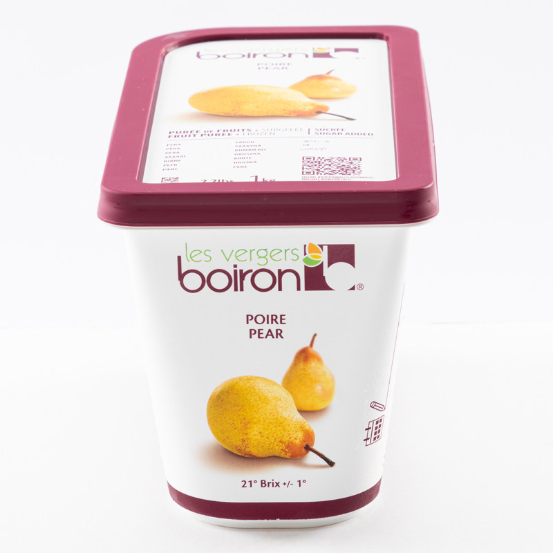 法国进口boiron宝茸威廉梨果泥1kg 速冻果茸果酱果蓉冷冻烘焙原料