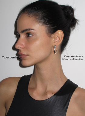 c percentage 原创设计铜镀极简个性时尚孤星耳环