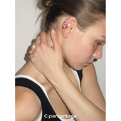 双层镶钻耳夹 percentage 单只售卖 03.09新品