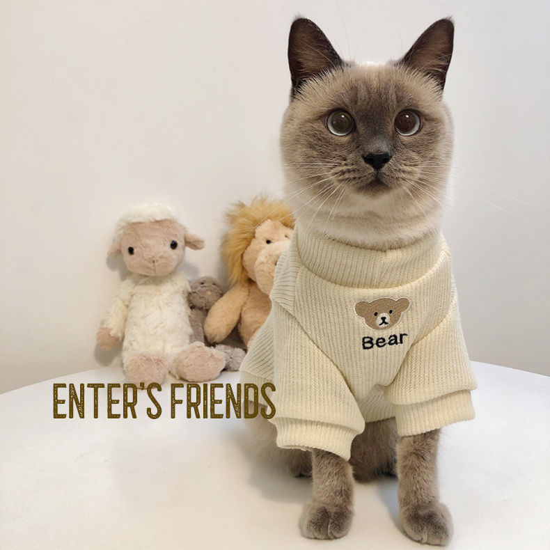 秋冬季猫咪衣服蓝猫小猫