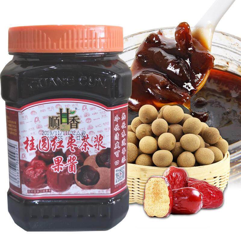 直供桂圆红枣茶浆1kg 蜂蜜果肉茶酱果酱 顺甘香奶茶店原料专用