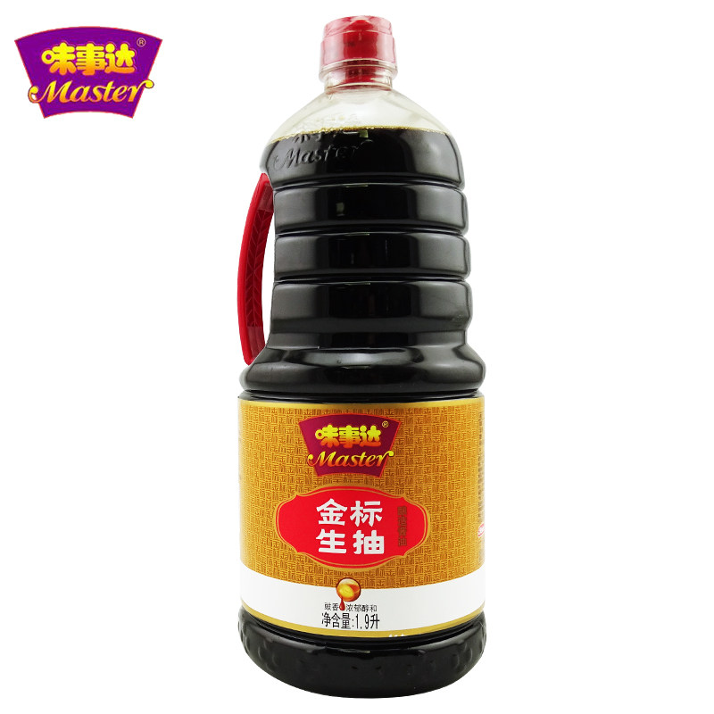 味事达金标生抽1.9l酿造酱油 豉香浓郁 大瓶实惠 烹调凉拌炒菜