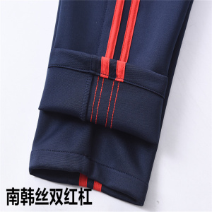 南韩丝 藏青色春秋  双红杠 校服裤 运动裤 男女中学高中 透气 舒