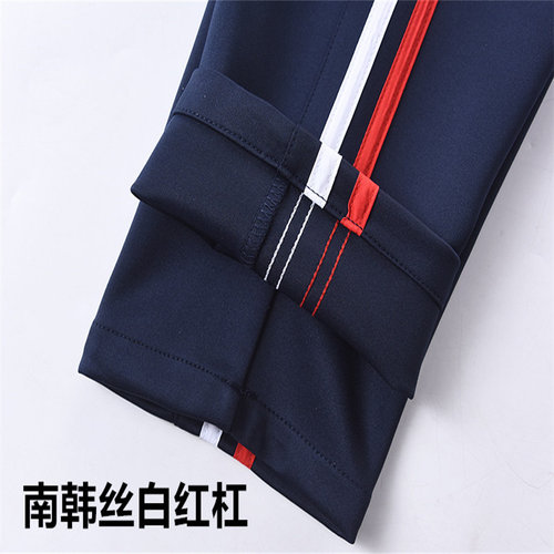 南韩丝藏青色春秋透气校服裤