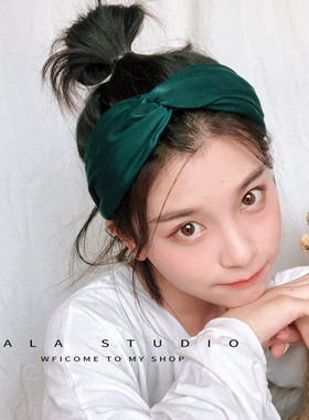 韩国发带贾静雯同款布艺甜美成人网红发箍头饰森女系宽边洗脸头箍