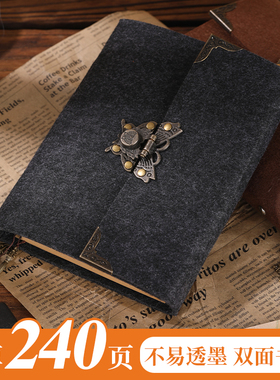 定制创意复古风格学生笔记本商务记事本A5B6活页本相册绘2孔6孔本