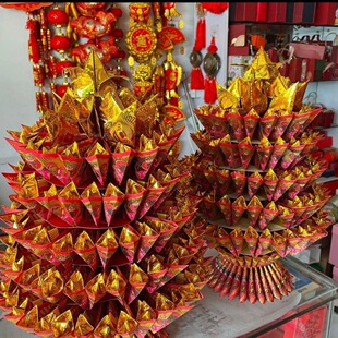 聚宝盆折纸材料包（需自折送视频教程）高45宽33厘米摆件装饰