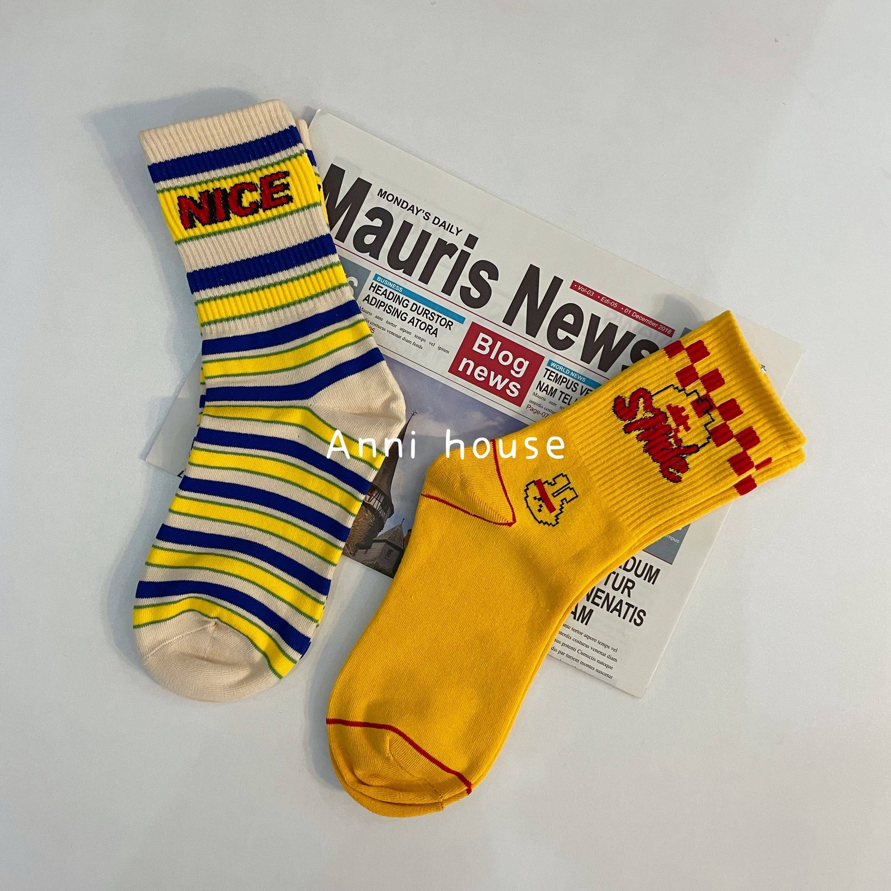 袜子女中筒袜配鲨鱼裤纯棉外穿秋冬运动搭配运动鞋ins潮网红长筒