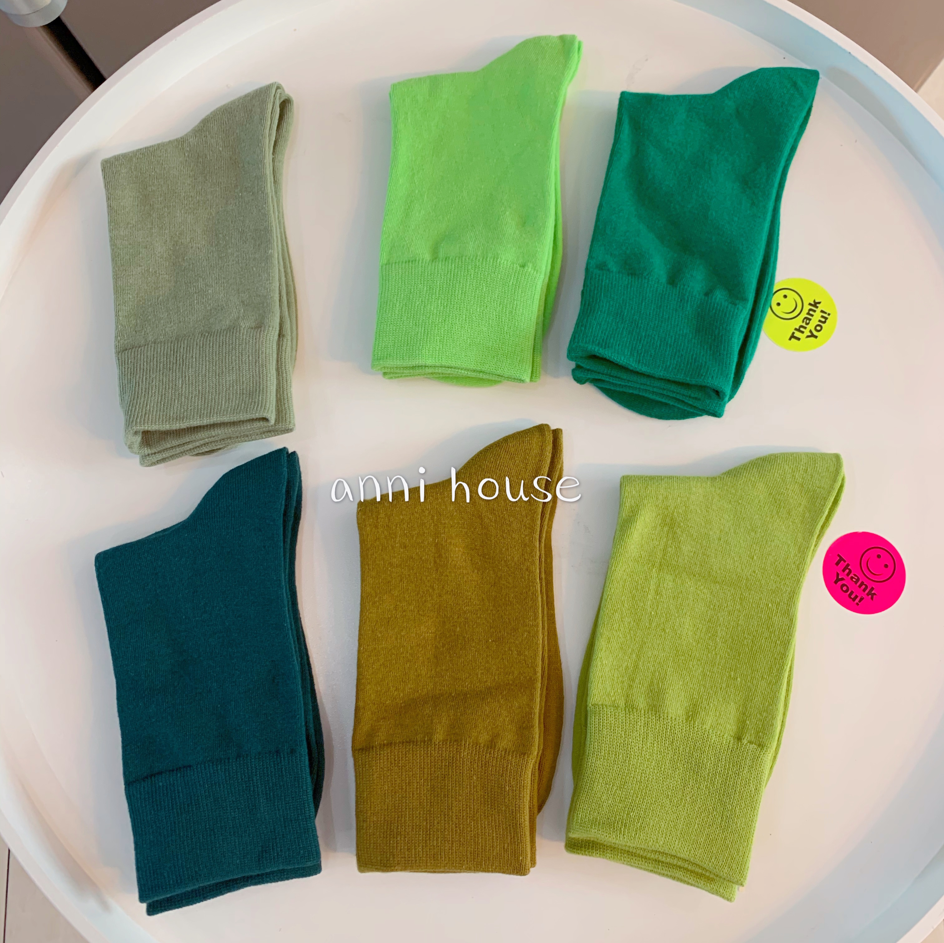 绿色袜子长筒棉春夏日系韩国ins