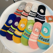 船袜女夏季 浅口隐形薄款 短袜运动纯棉不掉跟潮流防滑韩国短筒袜子